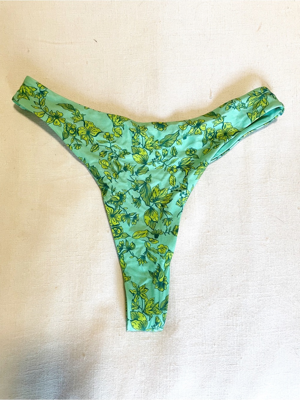 Monday Swimwear- Capri Thong- Lush Floral Bikini Bottom